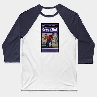 The Caves of Steel - Vintage Asimov Cover Baseball T-Shirt